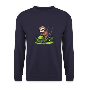 Tondeuse à gazon paresseux tracteur aménagement paysager - Sweat-shirt Unisexe - marine - Devant - Alina (178cm) & Michal (187cm)