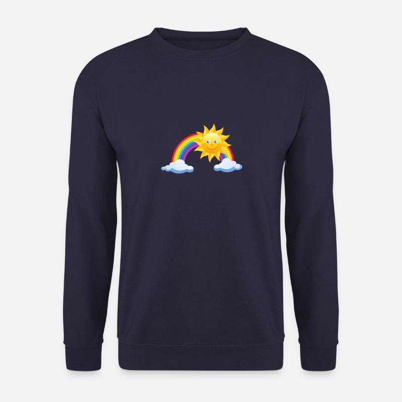 Sonne, Regenbogen, Wolken - Unisex Pullover - Navy