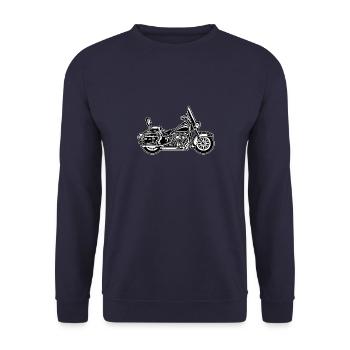 Chopper / motorcycle 06_black white - Unisex Sweatshirt - navy - Front - Alina (178cm) & Michal (187cm)