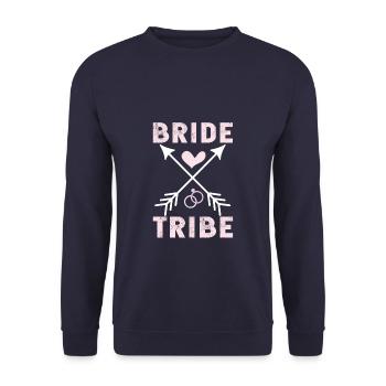 Hochzeit Ehe Trauung Liebe Treue Geschenkidee - Unisex Pullover - Navy - Vorne - Alina (178cm) & Michal (187cm)