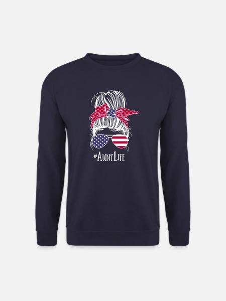 Aunt Messy Dutt USA - Unisex Sweatshirt - navy