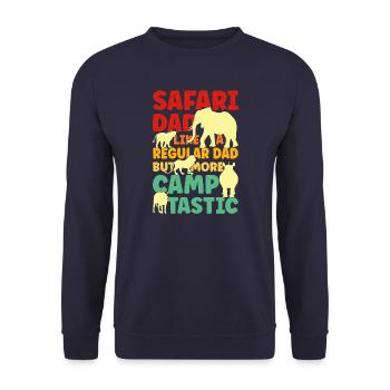 Safari Dad - Unisex Sweatshirt - navy - Front - Alina (178cm) & Michal (187cm)