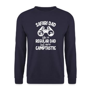 Safari Dad - Unisex Sweatshirt - navy - Front - Alina (178cm) & Michal (187cm)