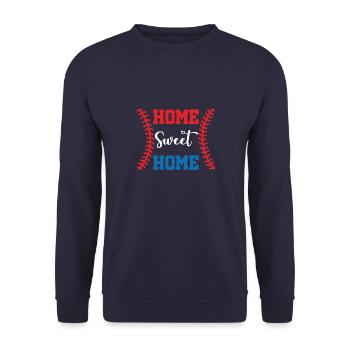 Baseball at home - Unisex Sweatshirt - navy - Front - Alina (178cm) & Michal (187cm)