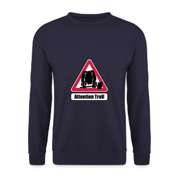Troll - Unisex Pullover - Navy - Vorne - Alina (178cm) & Michal (187cm)