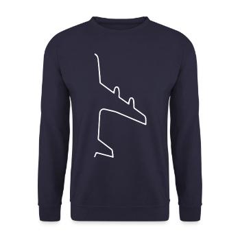 Avion - spectacle aérien - Sweat-shirt Unisexe - marine - Devant - Alina (178cm) & Michal (187cm)