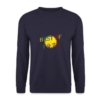 Soleil 1973 - Sweat-shirt Unisexe - marine - Devant - Alina (178cm) & Michal (187cm)