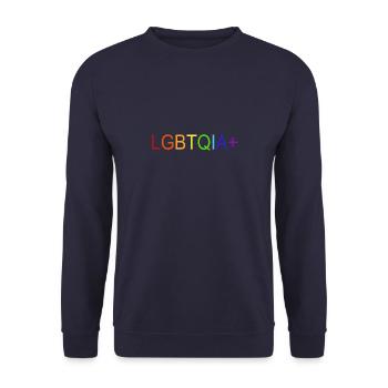 LGBTQIA+ - Unisex Pullover - Navy - Vorne - Alina (178cm) & Michal (187cm)
