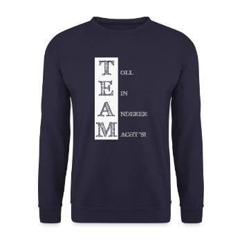 TEAM Toll ein anderer machts weiss - Unisex Pullover - Navy - Vorne - Alina (178cm) & Michal (187cm)