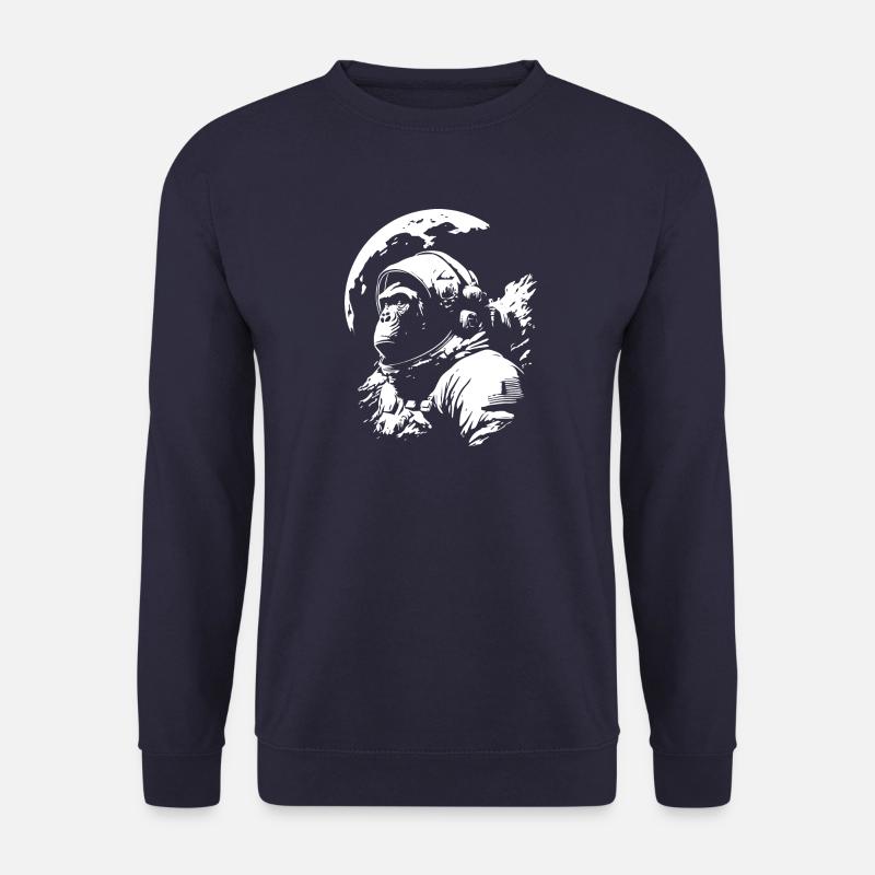 monkey on the moon - Unisex Sweatshirt - navy