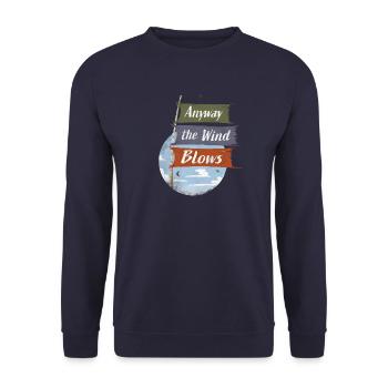 Anyway the wind blows - Unisex Sweatshirt - navy - Front - Alina (178cm) & Michal (187cm)