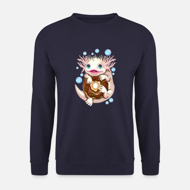 Axolotl Donut Snaxolotl - Unisex Pullover - Navy