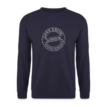 London - Unisex Sweatshirt - navy - Front - Alina (178cm) & Michal (187cm)