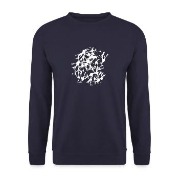 Signe noir et blanc symbole art abstrait - Sweat-shirt Unisexe - marine - Devant - Alina (178cm) & Michal (187cm)