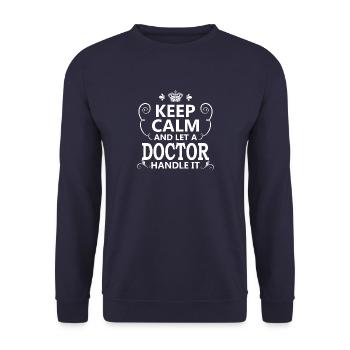 Docteur PhD Idée cadeau Drôle Dire Amusant - Sweat-shirt Unisexe - marine - Devant - Alina (178cm) & Michal (187cm)