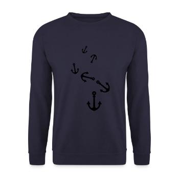 Anker form - Unisex Pullover - Navy - Vorne - Alina (178cm) & Michal (187cm)