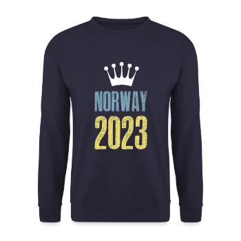 Norway 2023 Krone - Unisex Pullover - Navy - Vorne - Alina (178cm) & Michal (187cm)