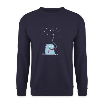 Monstre est contagieux étoiles - Sweat-shirt Unisexe - marine - Devant - Alina (178cm) & Michal (187cm)