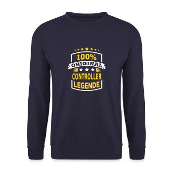 CONTROLLER - Unisex Pullover - Navy - Vorne - Alina (178cm) & Michal (187cm)