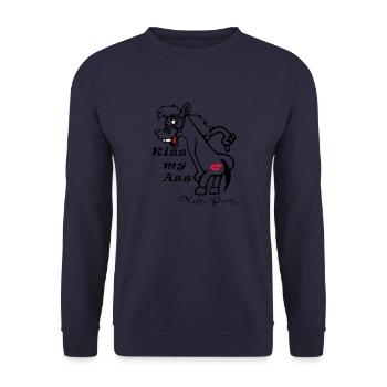 hello_pony_kiss_my_ass_ - Unisex Pullover - Navy - Vorne - Alina (178cm) & Michal (187cm)