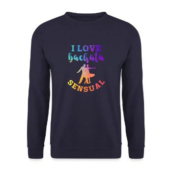 luv bachata - Sweat-shirt Unisexe - marine - Devant - Alina (178cm) & Michal (187cm)