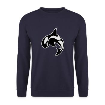 Orca - Unisex Sweatshirt - navy - Front - Alina (178cm) & Michal (187cm)