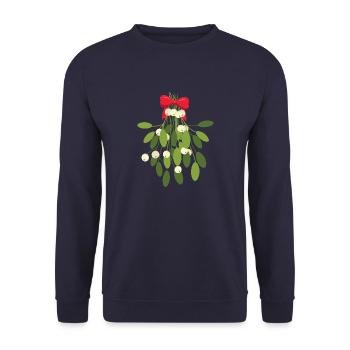 Mistelzweig - Unisex Pullover - Navy - Vorne - Alina (178cm) & Michal (187cm)