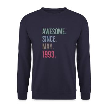 Awesome seit Mai 1993 - Unisex Pullover - Navy - Vorne - Alina (178cm) & Michal (187cm)