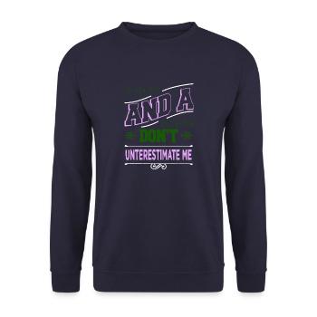 fillesgolfgift blagues cool sport golfgift génial - Sweat-shirt Unisexe - marine - Devant - Alina (178cm) & Michal (187cm)