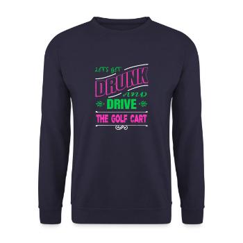 funny animals golfapparel quote golf swing funny - Unisex Sweatshirt - navy - Front - Alina (178cm) & Michal (187cm)