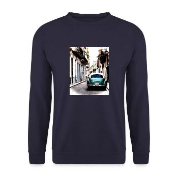 Rêve de La Havane - 2 - Sweat-shirt Unisexe - marine - Devant - Alina (178cm) & Michal (187cm)