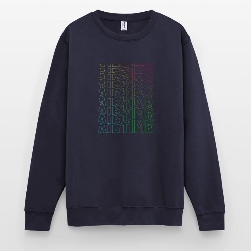 airtime textblock hollow wave rainbow Unisex Sweatshirt