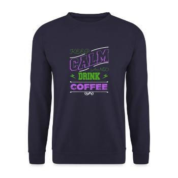 funny sayings birthday present tired drinking - Unisex Pullover - Navy - Vorne - Alina (178cm) & Michal (187cm)