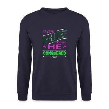génial mignon idée de cadeau maladroit dictons drôles - Sweat-shirt Unisexe - marine - Devant - Alina (178cm) & Michal (187cm)