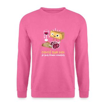 comté sur moi - Sweat-shirt Unisexe - rose - Devant