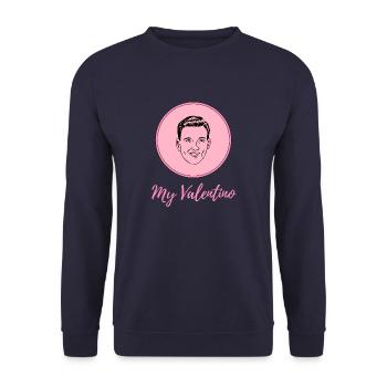 Valentine's day - My Valentino - Unisex Sweatshirt - navy - Front - Alina (178cm) & Michal (187cm)