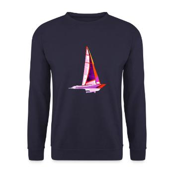 Windsurfing Kitesurfing Windsurfer Kitesurfer - Unisex Pullover - Navy - Vorne - Alina (178cm) & Michal (187cm)