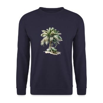 Die Palme - Unisex Pullover - Navy - Vorne - Alina (178cm) & Michal (187cm)