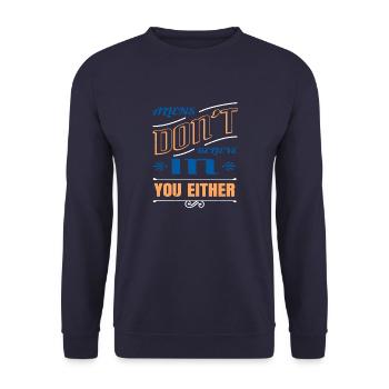 alien abduction ancient egyptian funny jokes - Unisex Pullover - Navy - Vorne - Alina (178cm) & Michal (187cm)