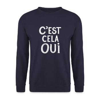 C'est cela oui - Sweat-shirt Unisexe - marine - Devant - Alina (178cm) & Michal (187cm)