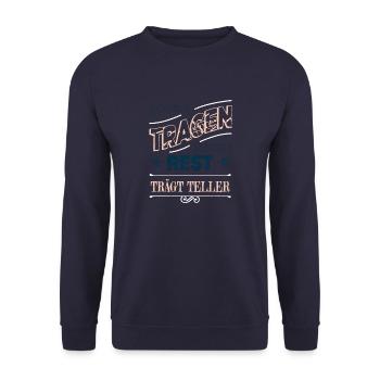 chef steak geek geburtstag vegetarier restaurant - Unisex Pullover - Navy - Vorne - Alina (178cm) & Michal (187cm)