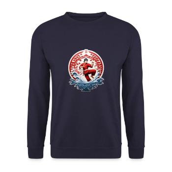 Kung Fu - Unisex Pullover - Navy - Vorne - Alina (178cm) & Michal (187cm)