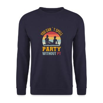 Physiotherapie Physiotherapeut Physio - Unisex Pullover - Navy - Vorne - Alina (178cm) & Michal (187cm)