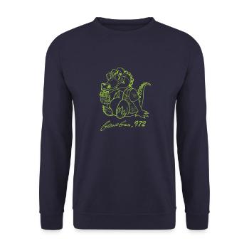 Georges Basic vert pomme - Sweat-shirt Unisexe - marine - Devant - Alina (178cm) & Michal (187cm)