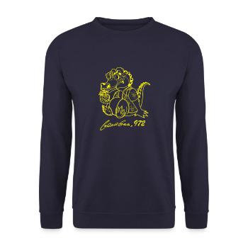 Georges Basic Jaune - Sweat-shirt Unisexe - marine - Devant - Alina (178cm) & Michal (187cm)