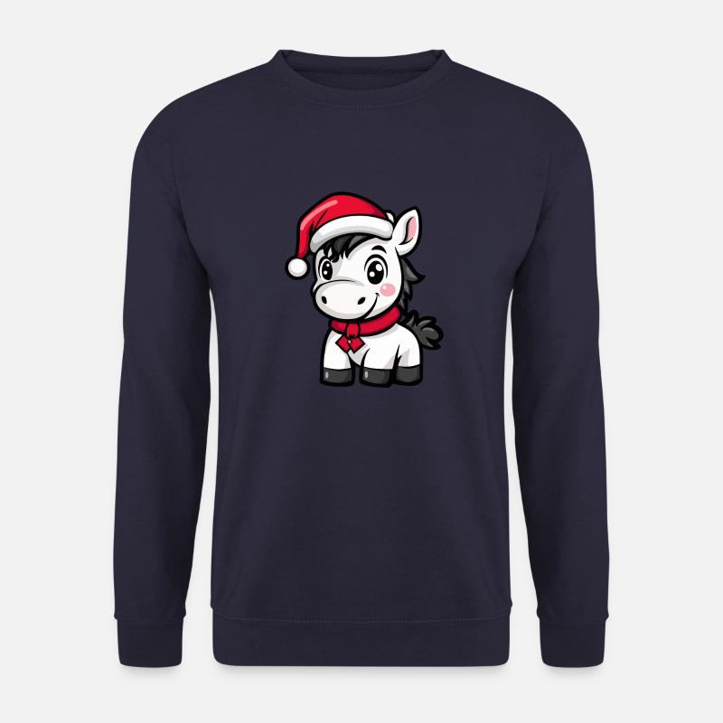 Pferd Weihnachten Niedlich - Unisex Pullover - Navy