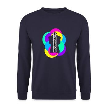 Wasserturm Langeoog bunt - Unisex Pullover - Navy - Vorne - Alina (178cm) & Michal (187cm)