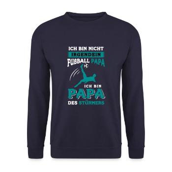 Ich Bin Nicht Irgendein Fußball Papa - Unisex Pullover - Navy - Vorne - Alina (178cm) & Michal (187cm)