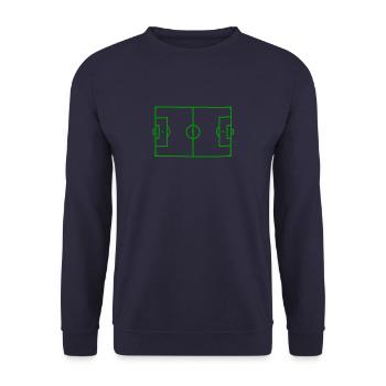 Fußballfeld - Unisex Pullover - Navy - Vorne - Alina (178cm) & Michal (187cm)