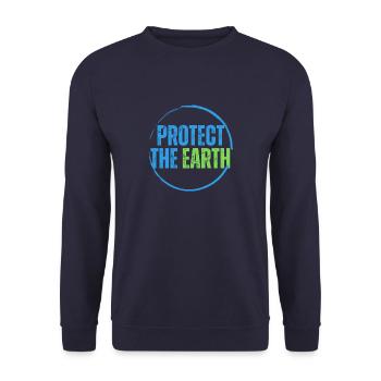 Schützen Sie den Planeten - Unisex Pullover - Navy - Vorne - Alina (178cm) & Michal (187cm)